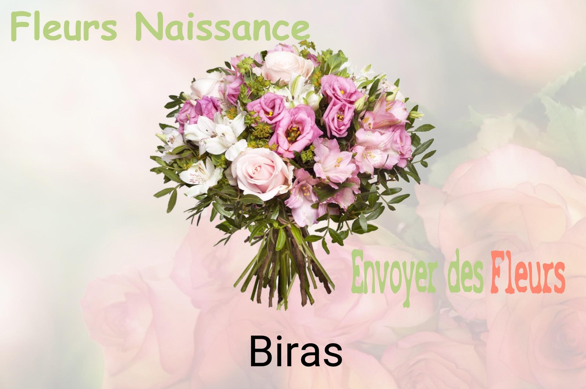 Bouquet de fleurs de naissance livré à Biras